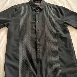 Men's Black Button-Up Shirt